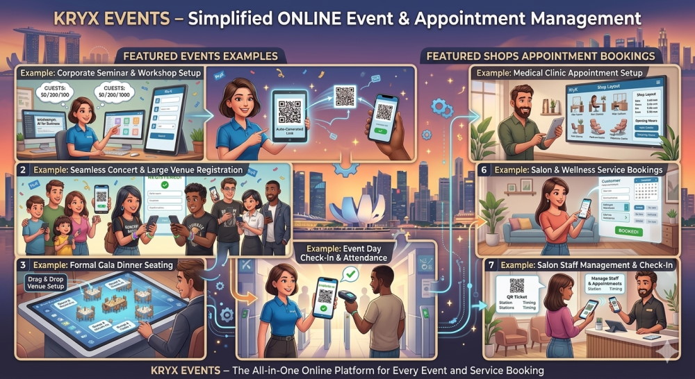 kryx events online events registration and appointment bookings