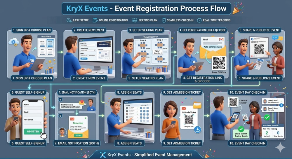kryx events events registration process flow